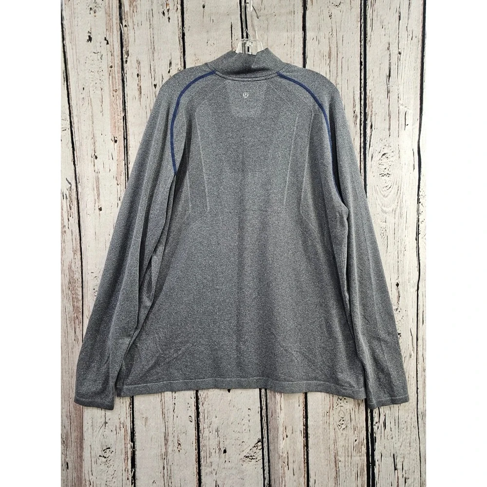 Lululemon Metal Vent Tech 1/2 Zip Pullover‎ Mens XXL Gray Heathered Thumbholes